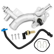 902-846 Upgraded Aluminum Engine Coolant Water Outlet Housing Kit with Inlet Hose Sensor Compatible with 2011-2020 Chevy Cruze Sonic Trax Buick Encore 1.4L