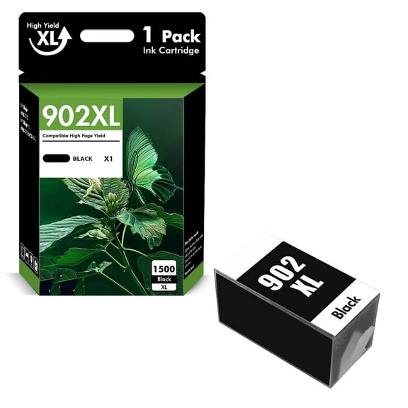 902 902XL Ink Cartridges Compatible for HP 902 902XL 1 Pack Black for OfficeJet Pro 6978 6968 6970 6971 6974 6975 6979 6960 6961 6963 6964 6965 6966 6950 902 XL Printer