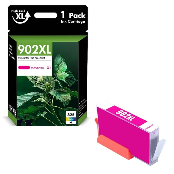 902 902XL Ink Cartridges Compatible for HP 902 902XL Color Ink for OfficeJet Pro 6978 6968 6970 6971 6974 6975 6979 6960 6961 6963 6964 6965 6966 6950 902 XL Printer (1 Pack Magenta)