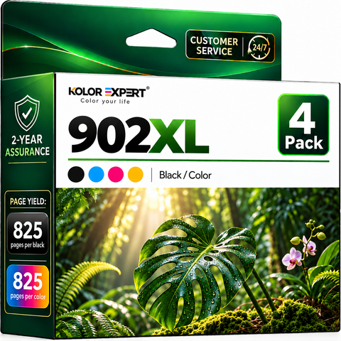 902 Ink Cartridge Compatible for HP 902 ink cartridge 4 pack for Officejet Pro 6978 Officejet (Black/Cyan/Magenta/Yellow)