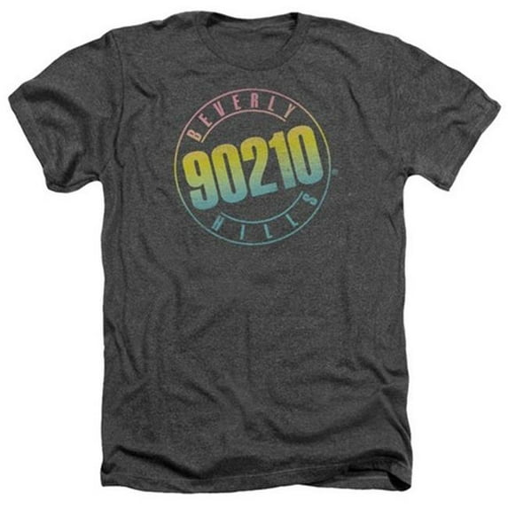 90210-Color Blend Logo - Adult Heather Tee - Charcoal- Extra Large