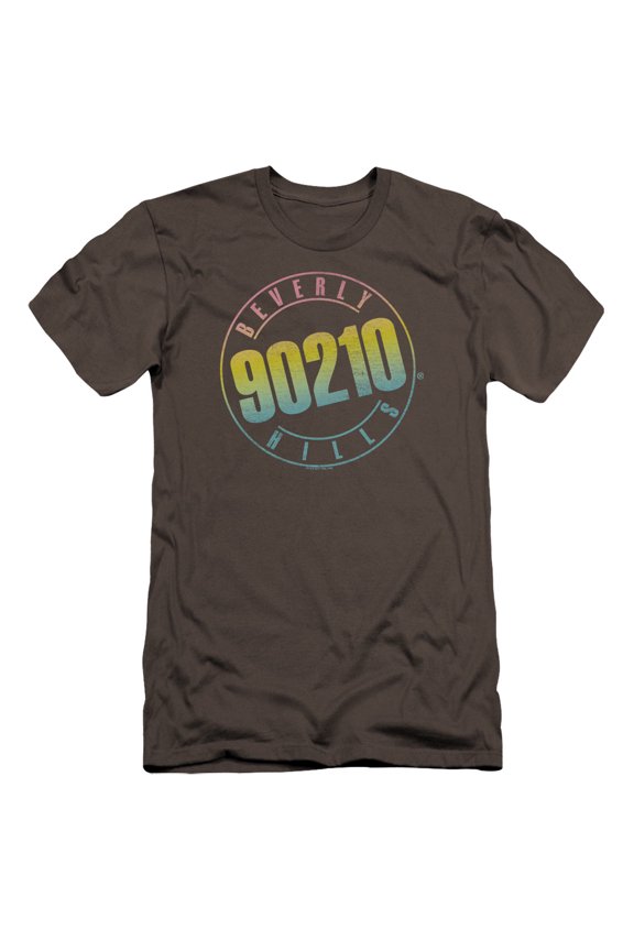 90210 - Color Blend Logo - Premium Slim Fit Short Sleeve Shirt - Small