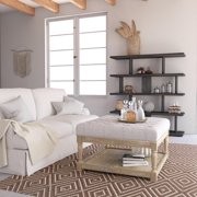 90210 Furniture Apollo Square Bench Off-White