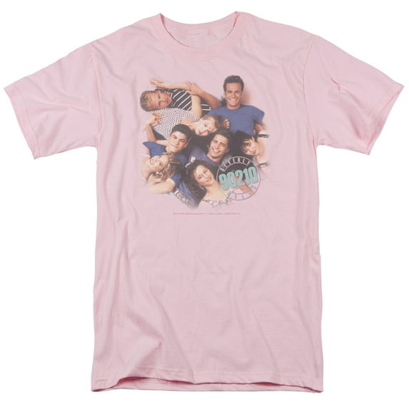 90210 Gang In Logo Adult 18/1 T-Shirt Pink