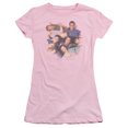 thumbnail image 1 of 90210 Gang In Logo Junior Women's Sheer T-Shirt Pink, 1 of 1