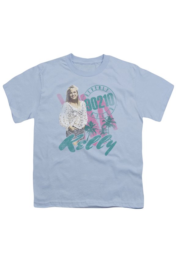 90210 Kelly Vintage Youth 18/1 T-Shirt Light Blue