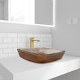 thumbnail image 1 of 90210 Kitchen and Bath 16" Brown Glass Square Vessel Sink For Bathroom Vanity, 1 of 8