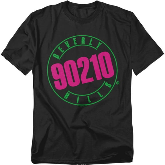 90210 Men's Neon T-shirt Medium Black
