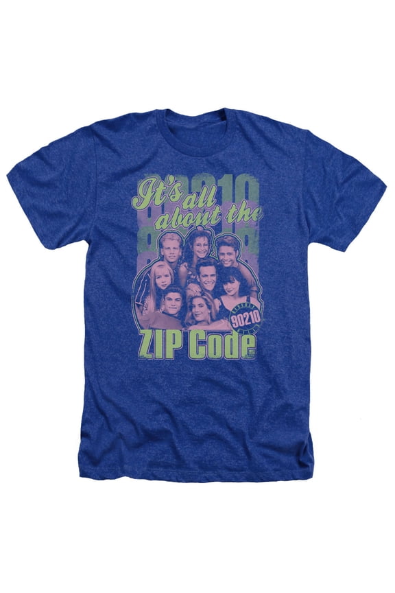 90210 - Zip Code - Heather Short Sleeve Shirt - XX-Large