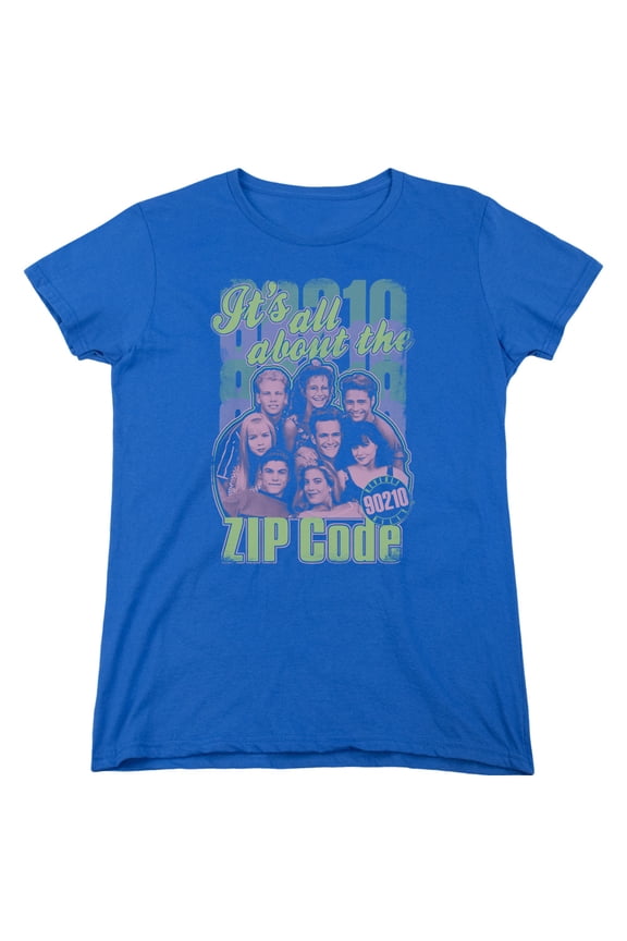 90210 Zip Code Women's T-Shirt Royal Blue