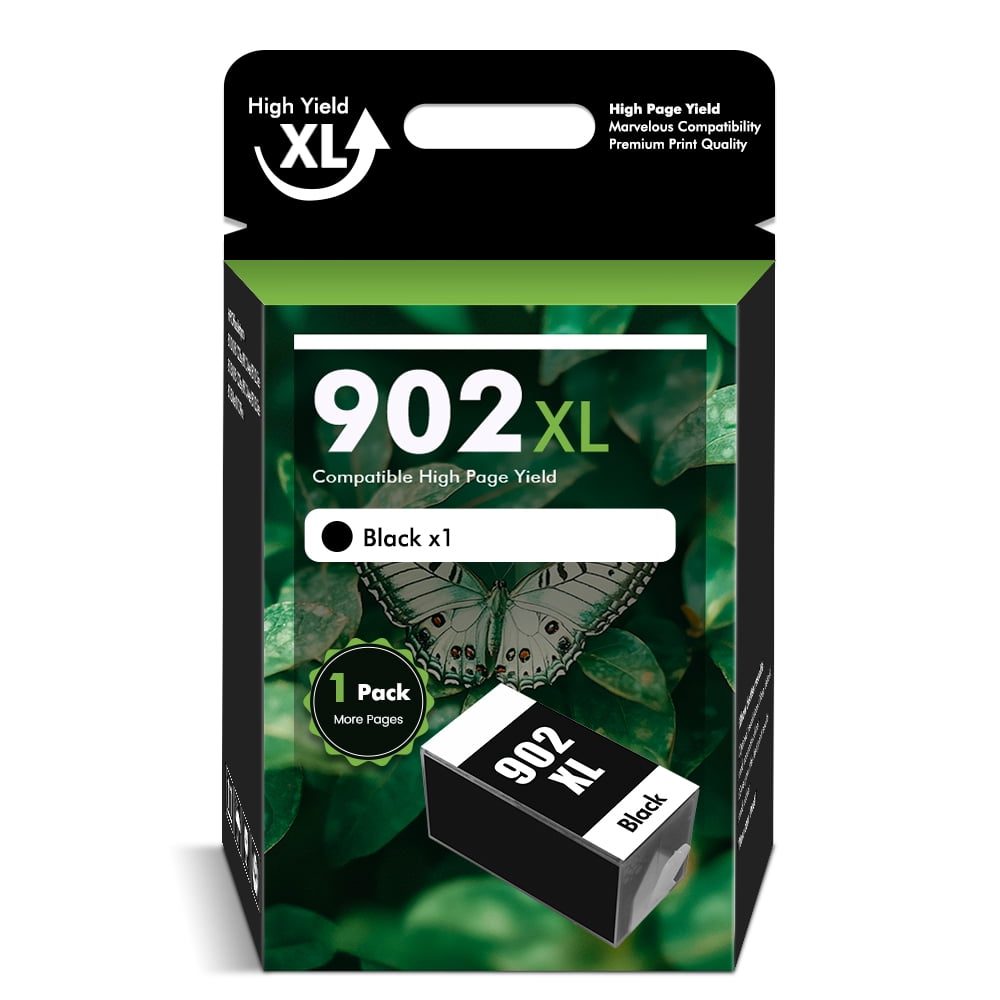 902XL 902 Ink Cartridges Compatible for HP 902 902XL 1 Pack Black Ink ...