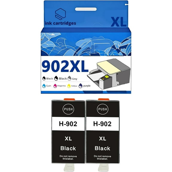 902XL 902 Ink Cartridges Compatible for HP Pro 6978 6968 6974 6975 6960 6951 6954 6956 6958 Inkjet Printers, Leak-Proof Design Crisp Printing