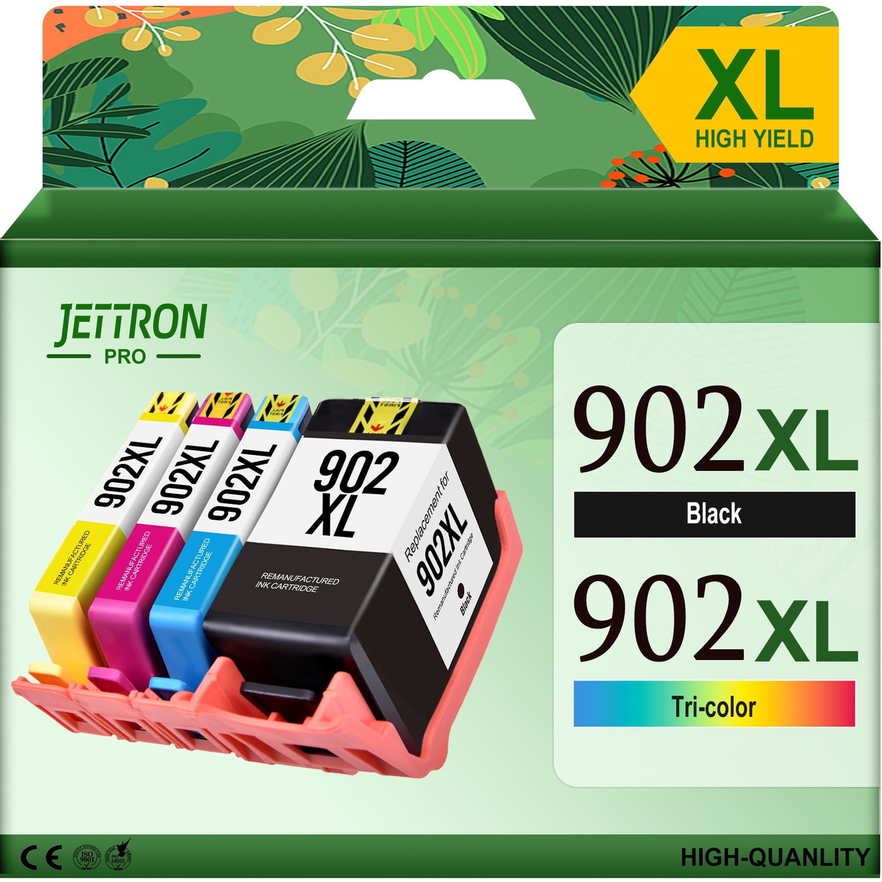 902XL Ink Cartridge for HP 902 XL Ink Cartridges Use with HP Officejet Pro  6978 6960 6958 6970 6968 6962 6975 6950 6954 Printer  (Blakc,Cyan,Magenta,Yellow) 