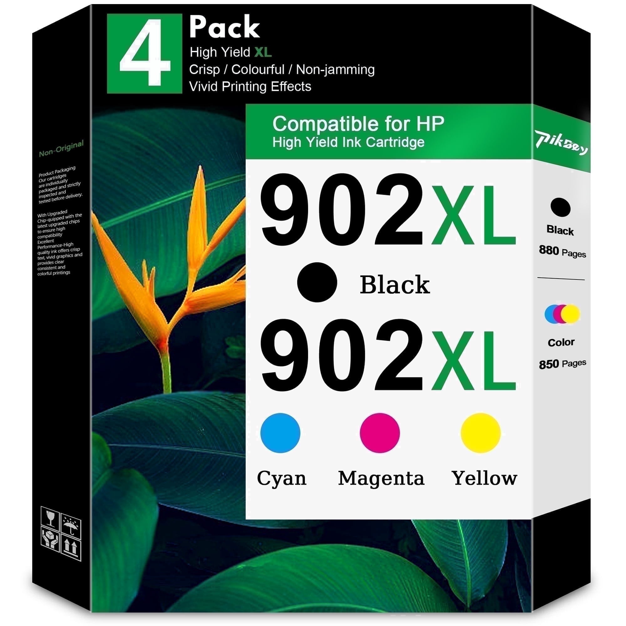 902 XL Ink Cartridges Combo Pack (4 Pack) - Compatible for HP 902XL Ink 902 Ink Cartridges for Officejet Pro 6978 Officejet 6962 Printers
