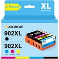 thumbnail image 1 of 902XL Ink Cartridges for HP Printers Compatible for HP 902XL Ink Cartridges Combo Pack Replacement for HP Officejet Pro 6978 Printer Ink Cartridges 6968 6958 Printers（4 Pack）, 1 of 10