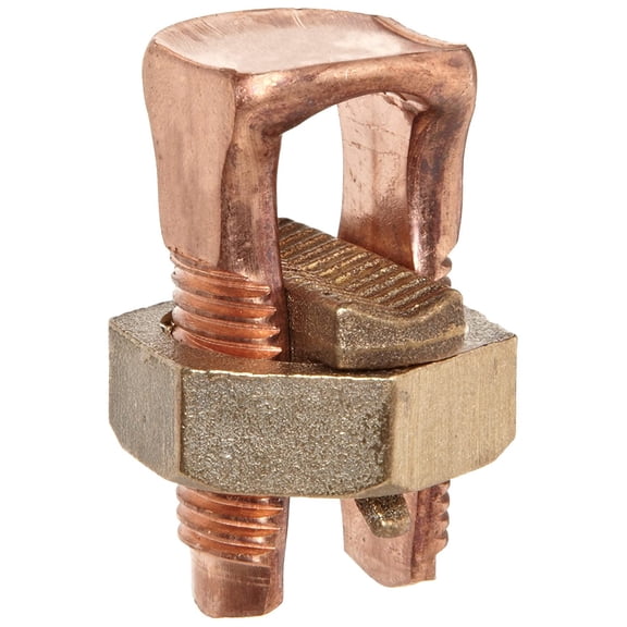 90324 Split Bolt Connector, Used With Copper Conductors, 2/0 AWG, 2/0 - 2/0 Max Run To Max Tap, 1 - 14 Min Run To Min Tap, 2/0 - 14 Max Run To Min Tap, 2 - 2 Min Equal Tap and Run, 385inlb Toque