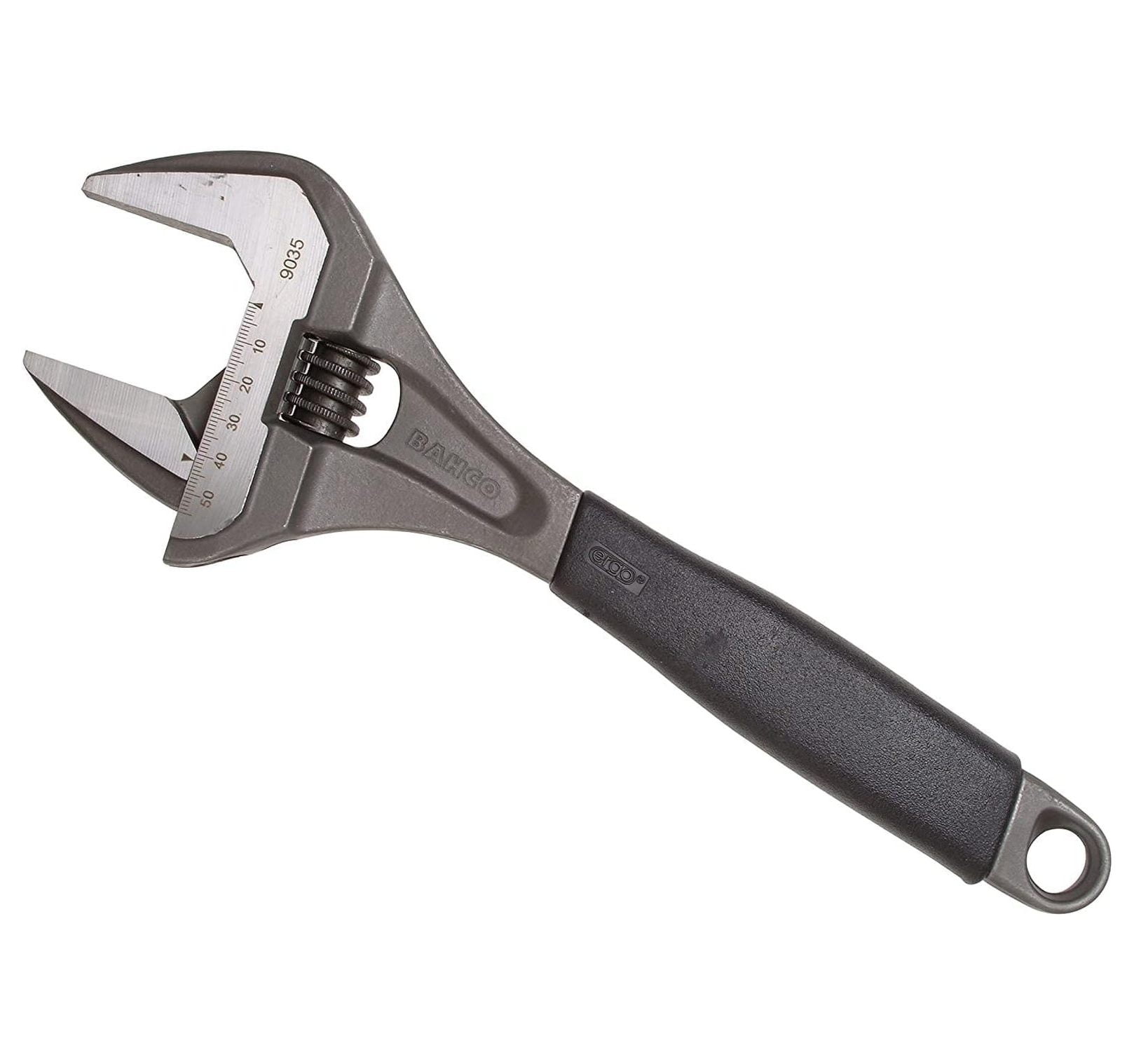 9035 R US Ergo X-Wide Adjustable Wrench, 12-Inch, Black , Gray