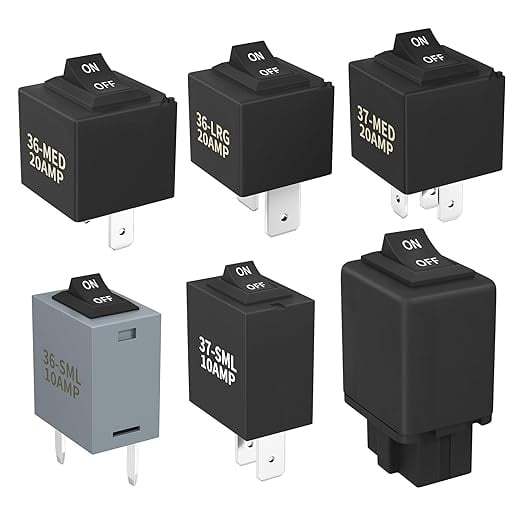 9038 Relay Bypass Switch, Relay Bypass Switch Kit, Replacement 9036 9037, Fit for Domestic GM BMW, Audi, Chrysler, 6-Pack, Black
