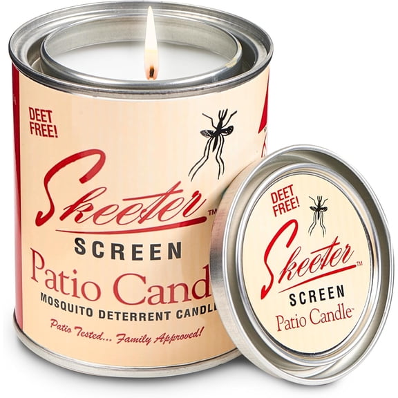 90400 Patio Candle  80 Hour Burn Time  Clean-Burning Oil Formula  Lead-Free Wick  15 oz Decorative Tin  Outdoor Scent for Patios, Decks, Balconies & More
