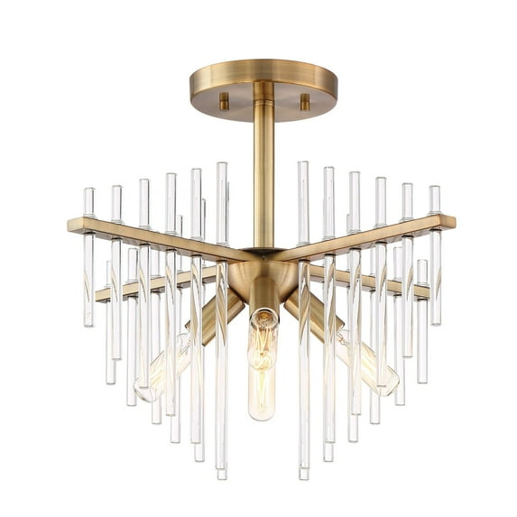 90411-BAB-Designers Fountain-Reeve - Four Light Semi-Flush Mount
