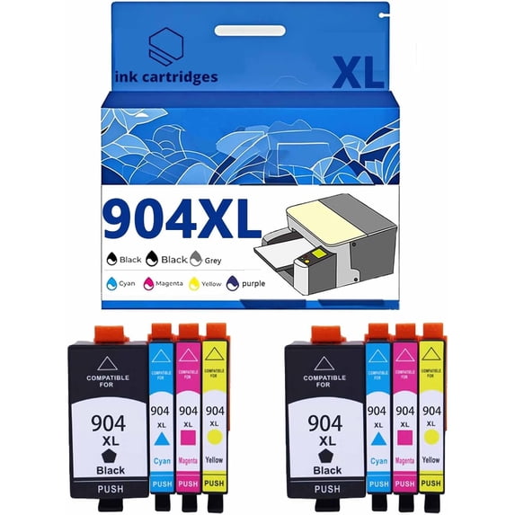 904XL T6M16AL T6M04AL T6M08AL T6M12AL Ink Cartridge Compatible for PRO 6960 6970 6954 6962 6968 6975 6978 Printers, Leak-Proof Design Crisp Printing, Home & Office Use