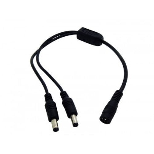 90509 - CAMERA POWER SPLITTER CABLE 1 FEM TO 2 MALE/2.1X5.5MM