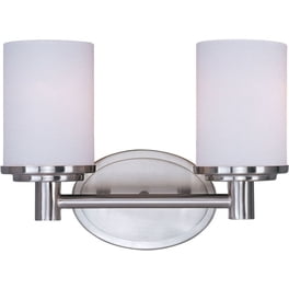 Maxim Essentials 801X 3-Light Vanity Light - Satin Nickel Finish With Marble Glass Shades