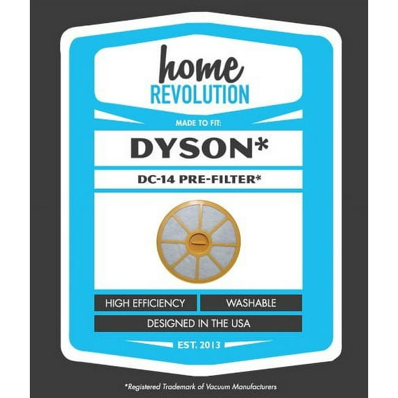 Dyson DC14 Home Revolution Brand Replacement Washable and Reusable Pre Filter; Made To Fit All Dyson DC14 DC-14 Upright Vacuum Models; Compare to Dyson Part # 905401-01