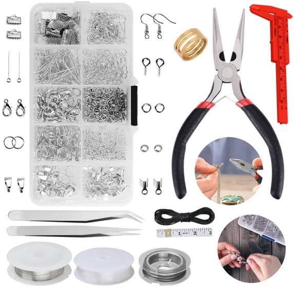 905pcs Jewelry Making Supplies, Jewelry Repair Tool, Jewelry Finding Kit, Earring Making Supply, Jewelry Making Kit, Jewelry Wire, Wire Wrapping Tool Kits, Jewelry Pliers, Beading Supplies