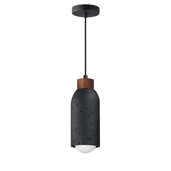 90621LVBK Maxim Lighting Pompeii - 1 Light Pendant-11 Inch Tall and 4.75 Inch Wide-Lava Black Finish