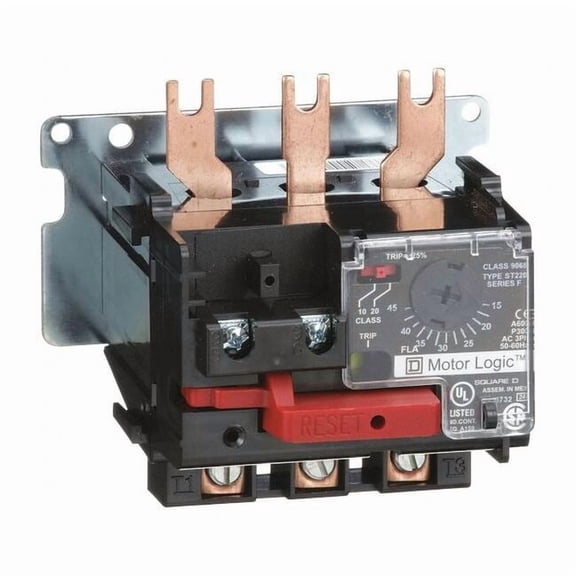 NEMA Overload Relay, 1NC, 15 A Min current, 45 A Max current, 600V AC 9065ST220