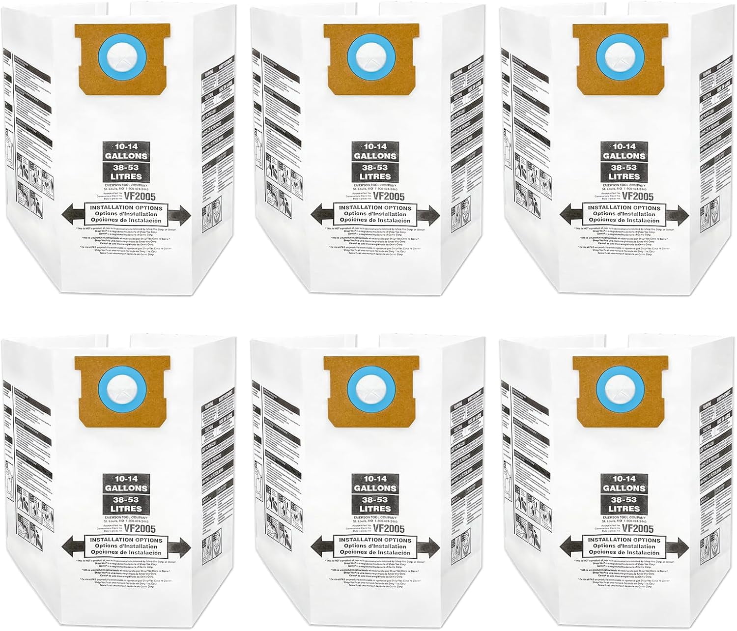 90662 Leacheery, 90662 Dust Collection Filter Bag, 10-14 Gallon Compatible ...