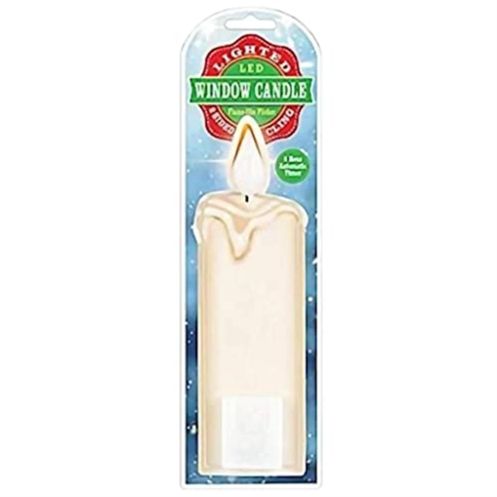 9069818 WINDOW CLING CANDLE 10"" Gerson White Window Cling Candle