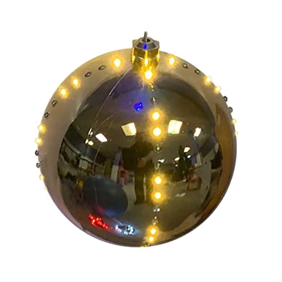 9071183 LIGHTED ORNAMENT GLD 6"" Celebrations Platinum LED Clear/Warm White 6 in. Lighted Ornament Hanging Decor (Pack of 1)