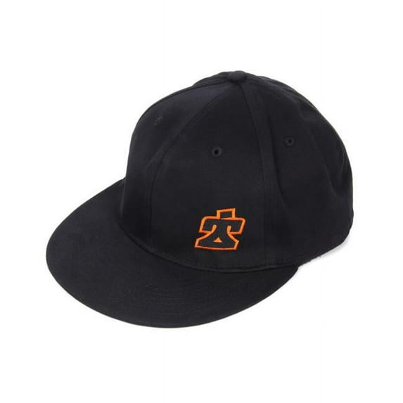 9076LXL Flat Bill Fitted Hat - Black - Large & Extra Large