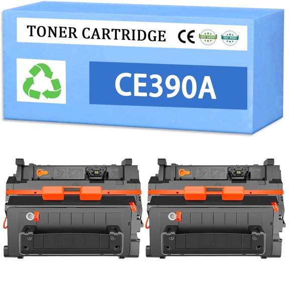 90A CE390A Toner Cartridge 10K, Compatible for HPLaserJet Enterprise M4555 MFP M601 M601n M602n M602dn M602x M603 M603n M603dn M603xh Printer,2,black 2-pack