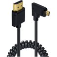 thumbnail image 1 of 90Degree Angled UHD 4K Micros HDMIs to HDMIs Male Cable Micros HDMIs to HDMIs Cord Supports 4K60Hz for HDTVs and Laptops, 1 of 3
