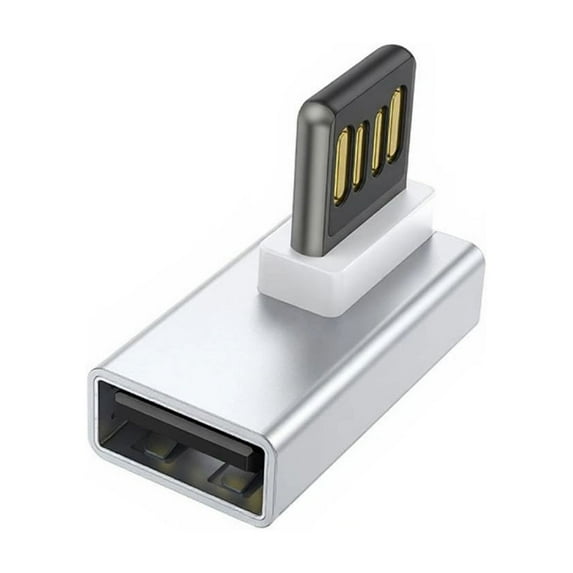 90Degree Reliable USB Male To Female Adapter Double Side Insertion Connectors Fast Charging Data Transfer For Tight Spac