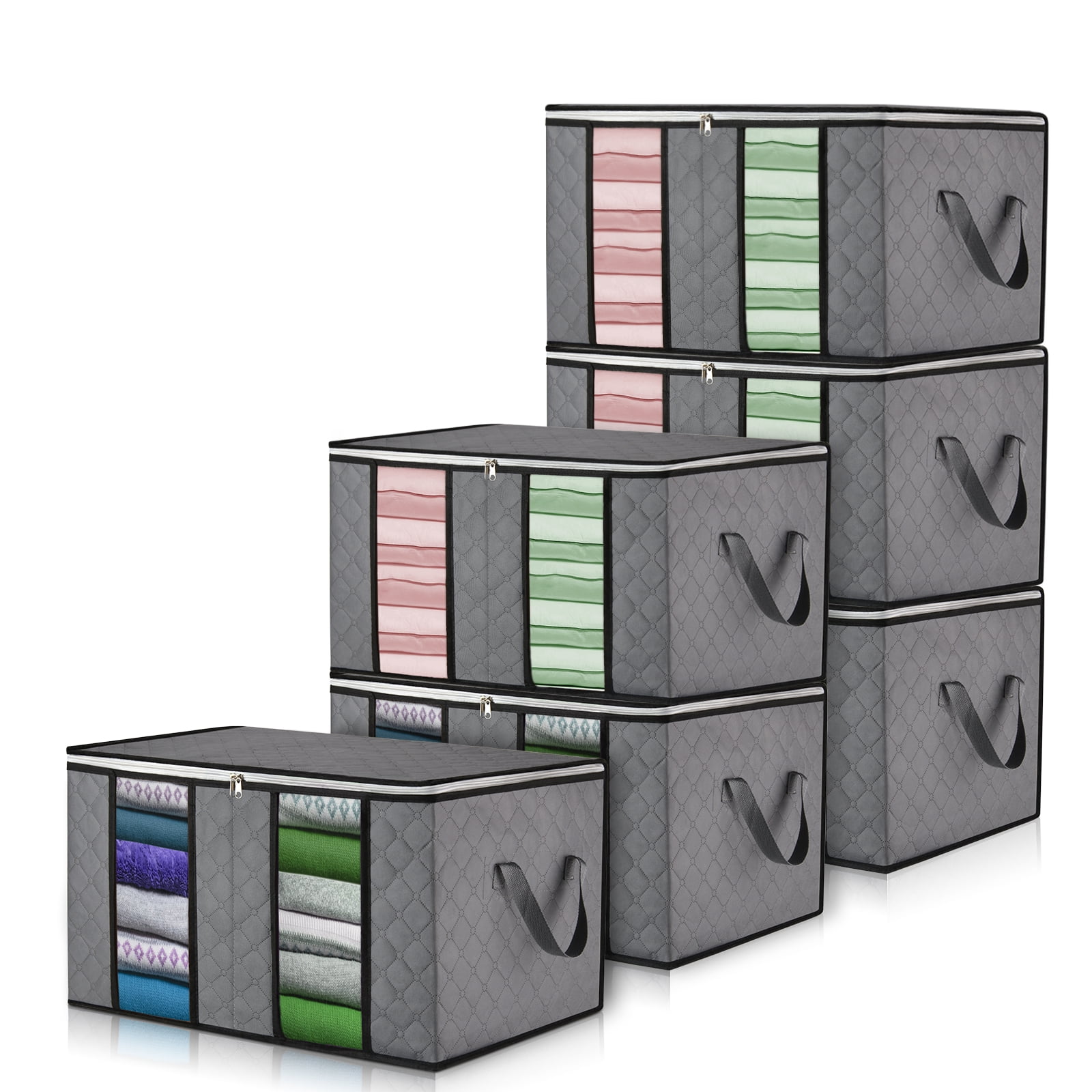 90L Closet Organizer Durable Storage Bags for Clothes, Shoes, Pillows