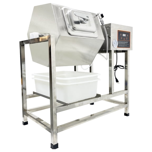 90L Commercial Hexagonal Rotatable Vacuum Meat Vegetable Marinating Machine for Jerky Sausage Bacon 110V