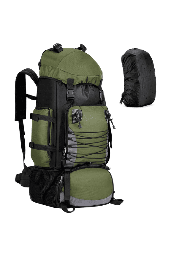 90L Hiking Backpack, Waterproof Camping Bag with Rain Cover, Lightweight Backpacking Back Pack