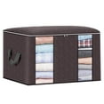 90L Large Clothes Storage Bags, Foldable Closet Organizer Storage