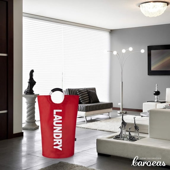 90L Large Freestanding Tall Laundry Basket, Clothes Hamper Laundry Bag