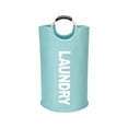 thumbnail image 1 of 90L Large Laundry Basket – Freestanding Tall Clothes Hamper, Collapsible Laundry Bag with Soft Handle, Waterproof 600D Oxford Fabric, Light Blue, Laundry Baskets, 1 of 6