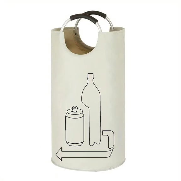 90L Recycling Bin for Kitchen with Recycling Bag, Oxford Cloth Storage for Bottles, Cans, Plastic & Glass, Heavy Duty Waterproof for Home, Kitchen, Garage Use