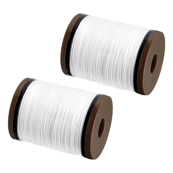 90M Round Waxed Polyester Cord for DIY Craft White 0.5mm about 98.43 Yards(90m)/Roll