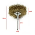 90Mm Copper Plated Wire Wheel Brush 6.0Mm Shank for Mini Drill Rotary