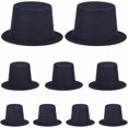 thumbnail image 1 of 90PCS 3 Size Mini Top Hat Black Velvet Tiny Formal Hats Plastic Miniature Hats, 1 of 5