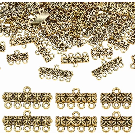 90PCS Layering Clasps 3 Styles Chandelier Components Links Golden Zinc Alloy Multi Strand Bracelet Necklace Layer Clasp