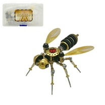90PCS Steampunk Bee Metal Model Kit – 3D Mechanical Insect Puzzle for Adults, DIY Home Decor & Collectible Craft
